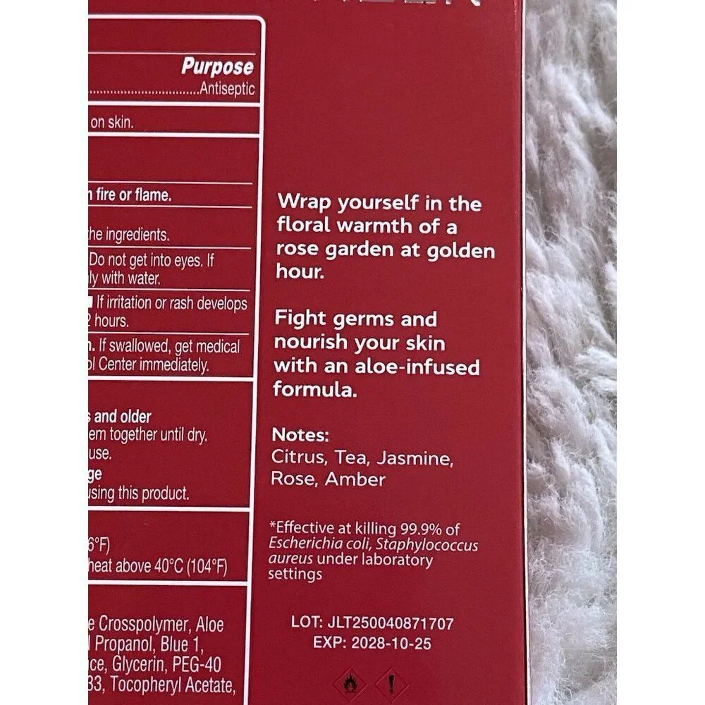 Smart Care Scented‎ Hand Sanitizer Spray 1.35 Fl Oz Wild Rose Hydrating NEW